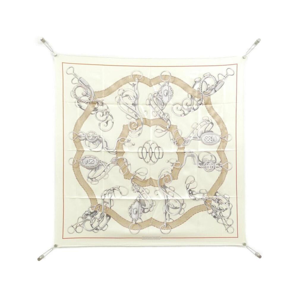 HERMES Cream Scarf
